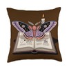 Book Spell Therian Moth Butterfly Fairycore Fairy Grunge Throw Pillow