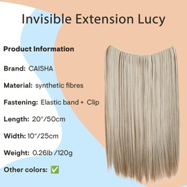 CAISHA 20" 1 Weft Extension With Elastic Band Hair Extensions Hairpiece Straight Light Brown Light Blonde Highlights E123