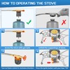 3900W Portable Windproof Camping Stove Gas Cooking Burner, Lightweight Propane
