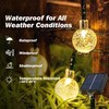 Suyoo Solar-Lichterkette für Außen, 12M 100 LED Kristall Globe Lichter,