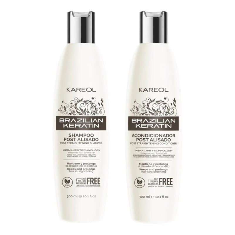 Kareol Shampoo Y Acondicionador · Post Alisado Brasileño