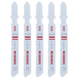 Milwaukee 48-42-5121 3-Inch, 18 Teeth per Inch, Bi-Metal Jig Saw Blades, 5-Pack