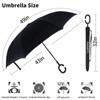 LLanxiry Windproof Inverted Umbrella, Large Reverse Umbrellas for Rain with