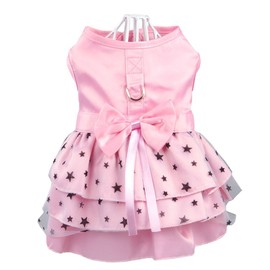 Hdwk&Hped Small Dog Dress with Leash Ring, Puppy Cat Walking Dress Pet Skirt 2 Styles #1-#5