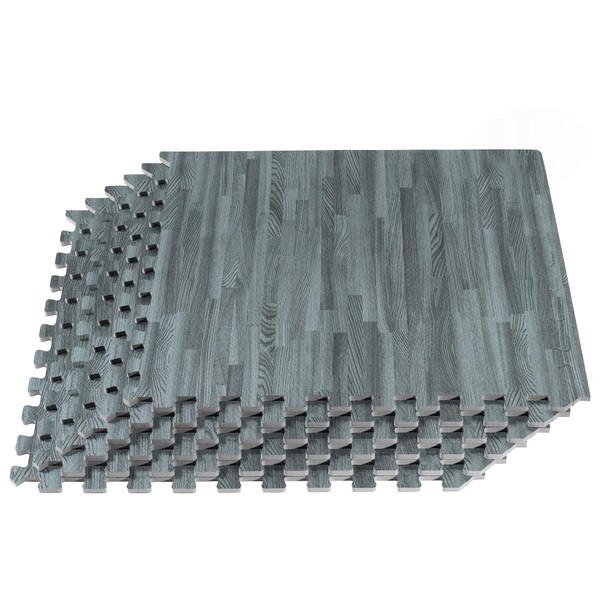 Forest Floor 5/8 Inch Thick Printed Foam Tiles, Premium Wood