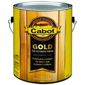 CABOT SAMUEL Sun-Drenched Oak Satin Deck Stain, Gallon, 250-350 sq. ft. Coverage