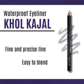 Impala Khol Waterproof Eye Liner | Waterproof and Long Lasting Eyeliner | Smooth and Creamy Formula | Eye Makeup | Colour 83 Silver