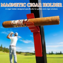 hoeslaw Golf Cart Cigar Holder, Magnetic Clip Cigar Holder with Strap, Accommodate All Cigar Size, Durable Versatile Secure Cigar Accessory for Cigar Aficionado Golfer Boater Outdoor Enthusiast