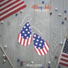 Fourth of July Earrings | Sterling Silver and Painted Wood