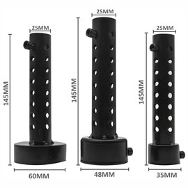 Unifizz Universal 2PCS 60mm*140mm Motorcycle Exhaust Muffler DB Killer Muffler Adjustable Black