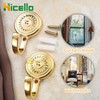 Hicello 2PCS Gold Curtain Holdbacks, Vintage Curtain Drapery Tie Back