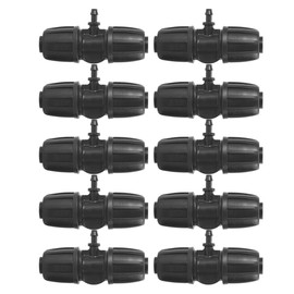 Hose Connector-10 16mm to 4/7 Garden Lock Barb Tee Joints for Pe Hose Garden Irrigation