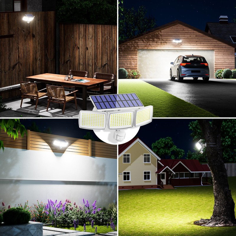 AIXPI Solar Lights Outdoor 240 LED 3000mAh Motion Sensor Flood