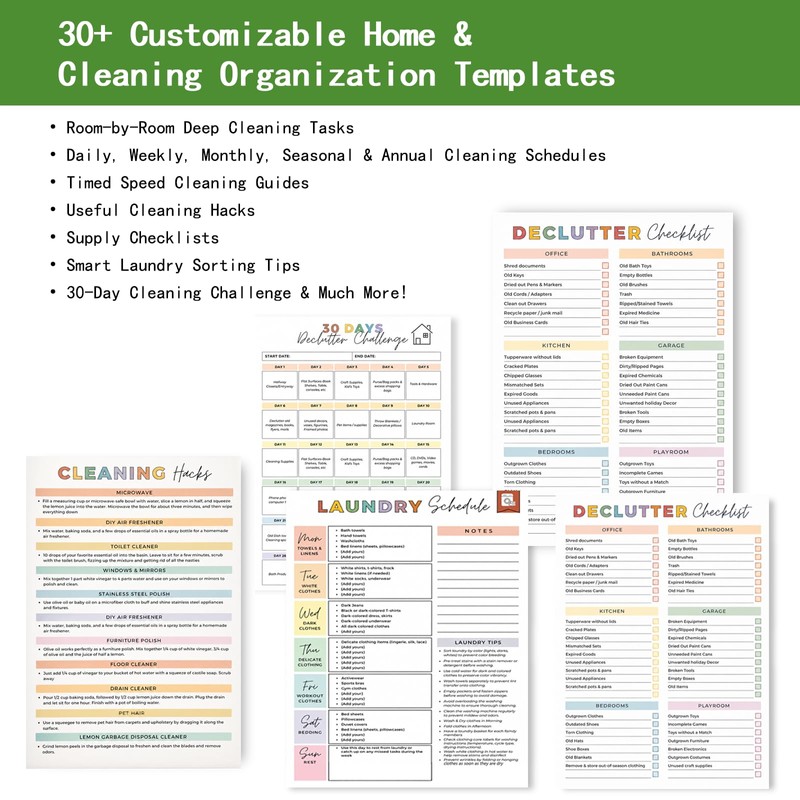 ADHD Cleaning Planner for Adults and Teens, Daily, Weekly &