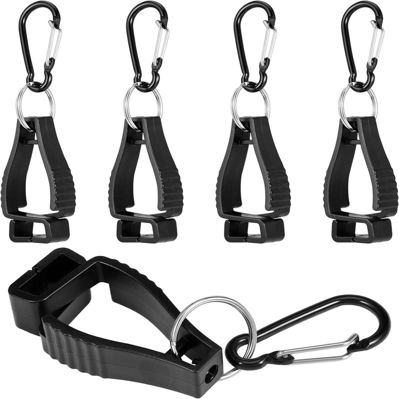 LUYING Glove Holder, One Side Carabiner Type, Glove Clip, Glove