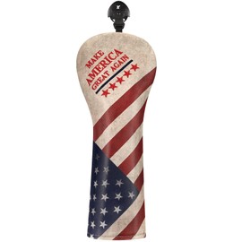 GIGAPOWER Golf Club Headcover for Fairway Wood Head Cover Elegant Embroidery Premium Leather with Interchangeable No. Tags 3 4 5 7 X Golf Club Covers