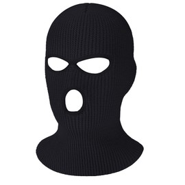 SATINIOR 2-Hole Knitted Full Face Cover Ski Neck Gaiter, Winter Balaclava Warm Knit Beanie for Outdoor Sports