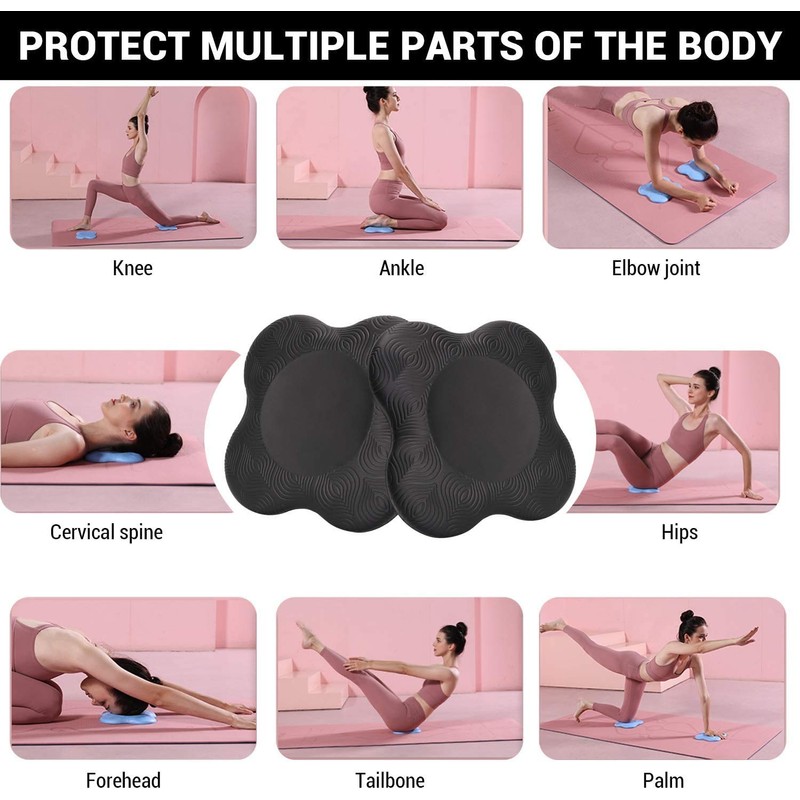 Zealtop Yoga Knee Pad Cushion Extra Thick for Knees Elbows
