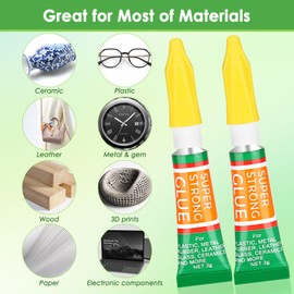 30 X 3G Multipack Superglue Cyanoacrylate Adhesive, Instant Bonding Mini Single Use Tubes for Plastic, Wood, Metal, School Crafts, Rhinestone Jewelry Permanent Repair