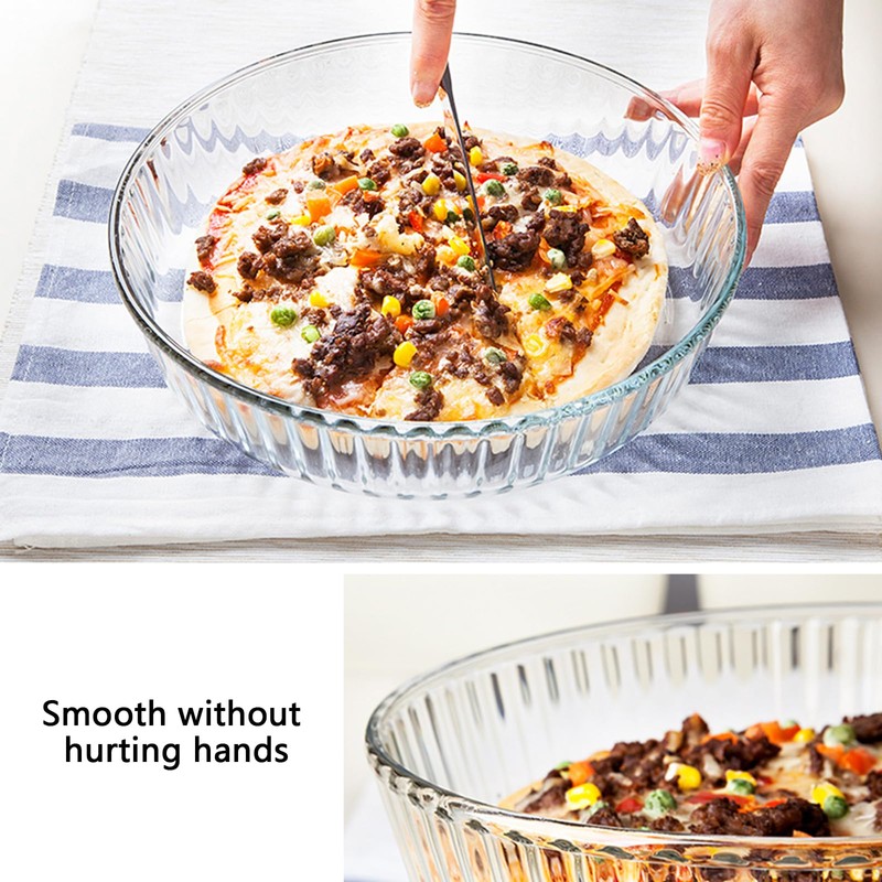 10 Inch Glass Deep Pie Dish for Baking Glass Baking