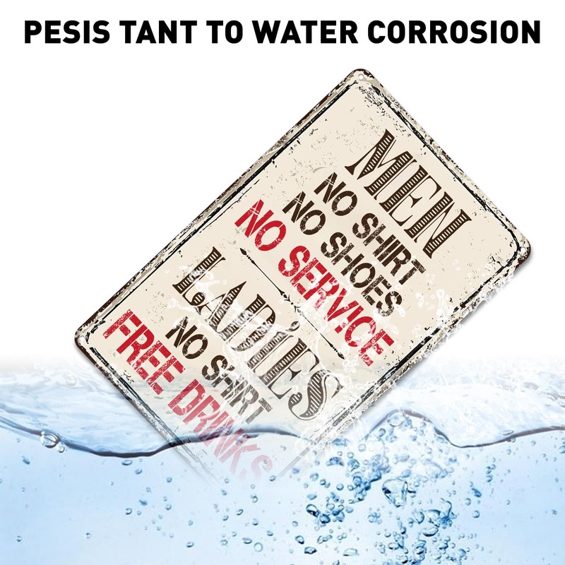 QYAYIK Tin Bar Sign 12 x 8 Inch - Men,
