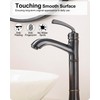 HEYMYTAP Brass Tall Bathroom Faucet 1 Hole, Oil Rubbed Bronze