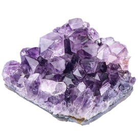 Nupuyai Natural Amethyst Crystal Quartz Cluster, Mineral Geode Druzy Specimen Stone for Reiki Healing Home Decoration (150-200g)