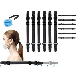 12 PCS Mask Holder Mask Ear Saver, Face Mask Extender Strap, Face Mask Holder to Protect Ears, Mask Straps for Back of Head, Adjustable Ear Savers for Face Masks