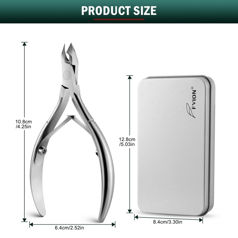 FVION Cuticle Nippers Stainless Steel Cuticle Nippers Extra Sharp with