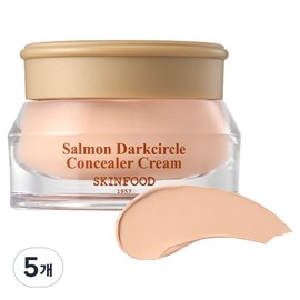 Skinfood Salmon Dark Circle Cream Concealer 10g, 5 Pieces, No. 0 Salmon Light / 스킨푸드 연어 다크서클 크림 컨실러 10g, 5개, 0호살몬라이트