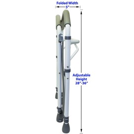 HEALTHLINE Toilet Safety Frame & Rails for Seniors - Foldable Heavy-Duty 300 LBS Toilet Handrail for Bathroom with Grab Bars for Adults - Adjustable Height Hand Rail for Toilet Seat for Elderly