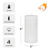 6 Inch White Citronella Pillar Candle