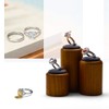 Oirlv Solid Wood Ring Stand Pack of 3 Cylindrical Jewellery