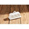 Mud Pie 4 3/4" x 7" Bamboo Butter Dish, White