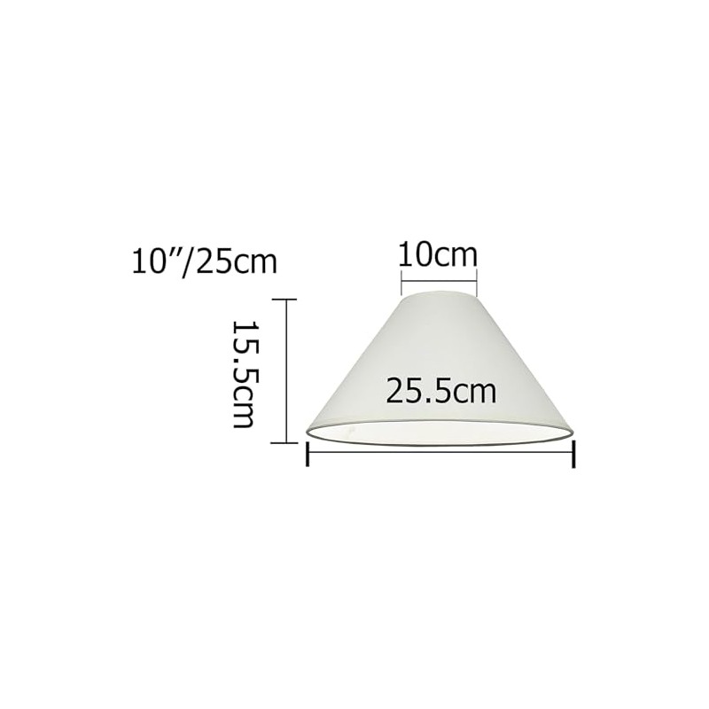 Pack of 2 - Empire Cotton Coolie Lamp Shades for