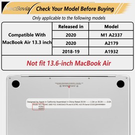 MecBevia Compatible with MacBook Air 13.3 inch Case 2021-2018 Release A2337 M1 A2179 A1932 Touch ID, Plastic Hard Shell&Keyboard Cover&Screen Protector&Webcam Cover&Type-C Adapter, Sparkly Pink