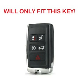 RELL CASES Key Fob Cover Case for Land Rover AND Jaguar key fobs Land Rover Defender, Discovery 5, Discovery Sport, RR Sport, Velar, REvoque and Jaguar XF XJ XJL XE C-X16 XKR XK models (Black)