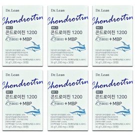 Dr. Lean Song Joong-ki Chondroitin 1200 Contains MBP K2 30 tablets, 6 pcs / 닥터린 송중기 콘드로이친1200 콘레이티 MBP k2함유 30정, 6개