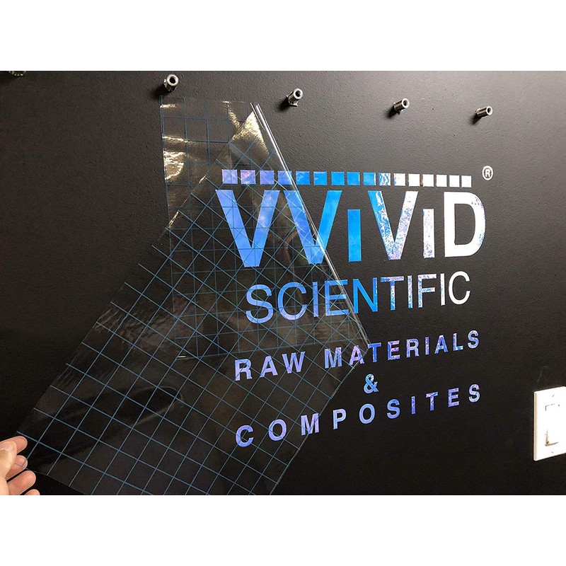 VViViD Transparent Medium Tack Vinyl Transfer Roll w/Grid for Signage,