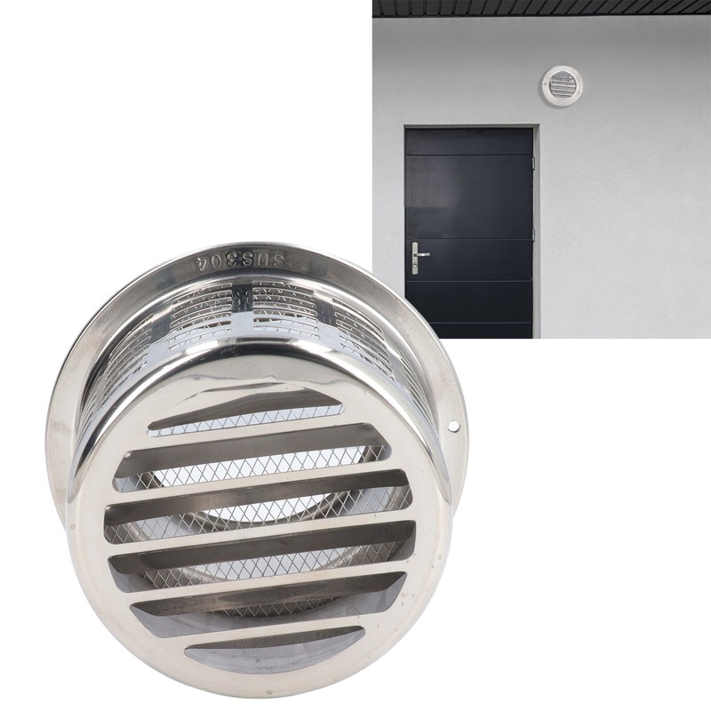 Stainless Steel Air Vent Cap Louvered Vent Cover Round Air