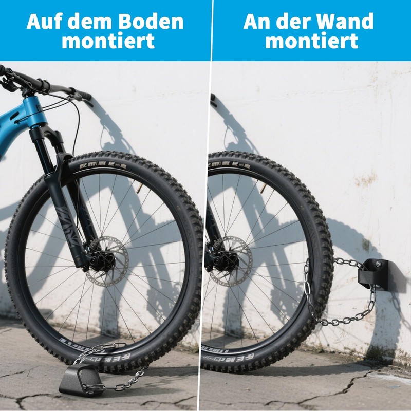 KHAMAL Bicycle Wall Anchor, Anti-Theft Device for Bicycles with Screws,