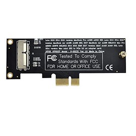 Xiwai PCI Express PCI-E 1X to 12+16Pin 2013-2017 Mac Pro Air SSD Convert Card for A1493 A1502 A1465 A1466