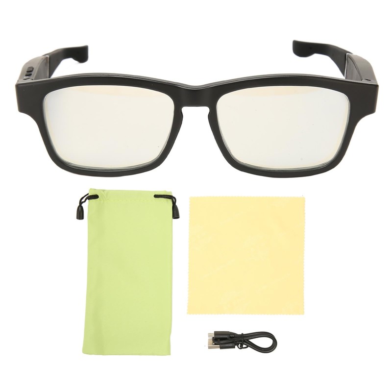 Airshi Gafas Inteligentes, Transmisión Inalámbrica Bluetooth, Micrófono Integrado con Cancelación