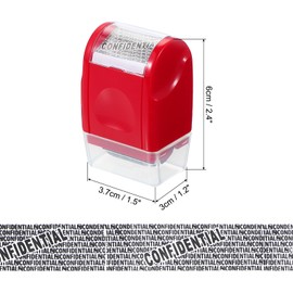 PATIKIL Identity Theft Protection Roller Stamps, Confidential Roller Stamp Guard Your ID Roller for Account Data Address Security Privacy Protection, Red