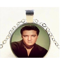 Fashion Jewelry Sterling Silver Plated 22" Necklace Pendant ELVIS PRESLEY MOVIE MUSIC Women gift