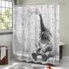 African Elephant Shower Curtain Funny Elephant Taking Shower Bathroom Curtain