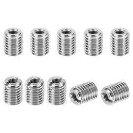 PATIKIL 10 Pcs M12*1.75 Male M6*1 Female Thread Adapter Sleeve Reducer Conversion Stainless Steel Fastener 15mm