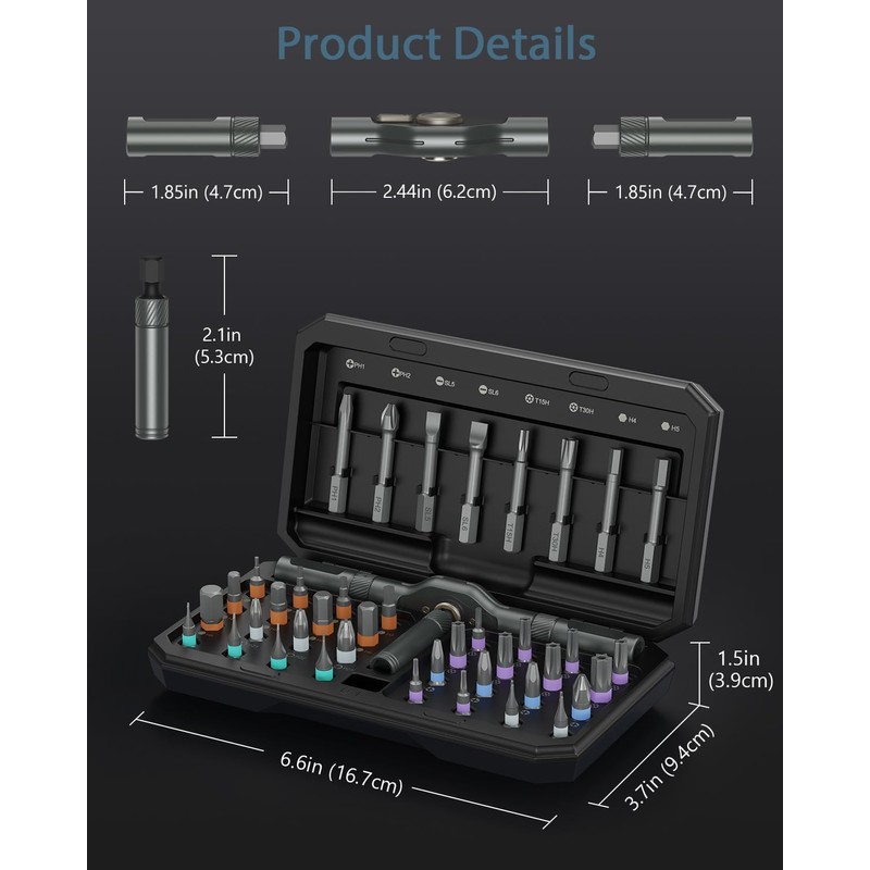 Upgraded 42 in 1 Magnetic Screwdriver Set, Ankilo DIY Ratchet