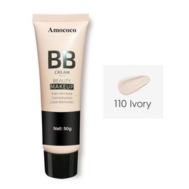 Hydrating BB Cream, Full-Coverage Foundation&Concealer, Color Correcting Cream, Tinted Moisturizer BB Cream for All Skin Types - Evens Skin Tone Makeup Matte:_#110(50ml)_1 piece