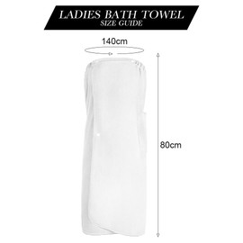 Aomig Towel Wrap Robe for Women, Quick Dry Microfibre Womens Body Wrap Towel, Bathrobe Wrap Adjustable Closure, Robe Spa Wraps, Bath Body Towel Wrap Bathrobe with Adjustable Snap Closure(80x140CM)